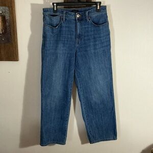 Talbots Stovepipe Women's Straight Leg Cropped Blue Jeans